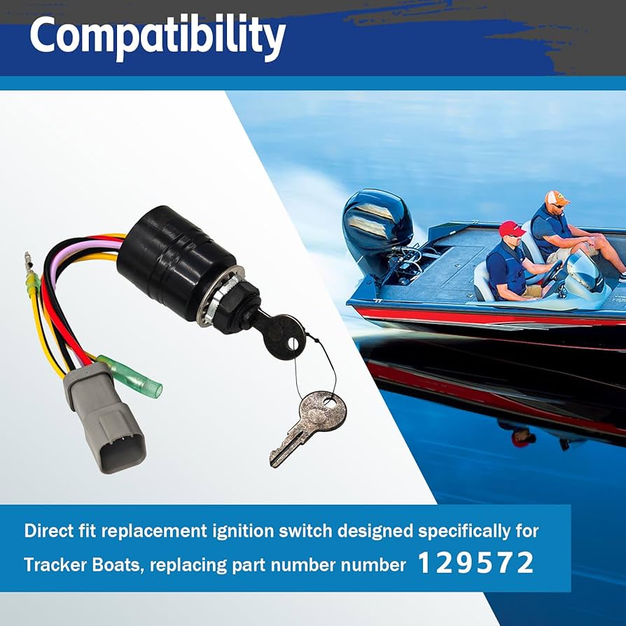 129572 Ignition Switch with 2 Key Compatible with Tracker